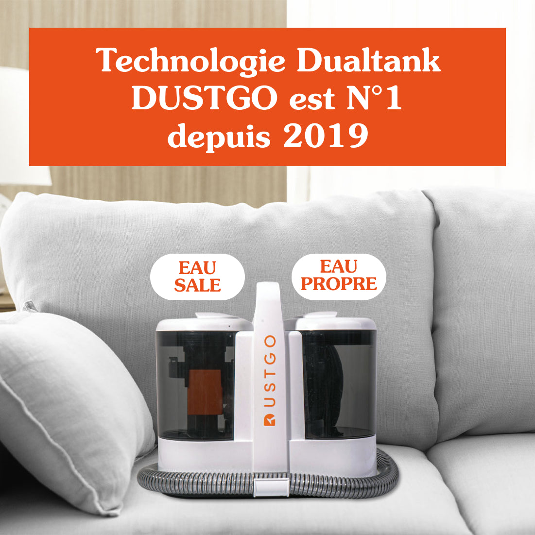 Shampouineuse DustGo + Détergent OFFERT