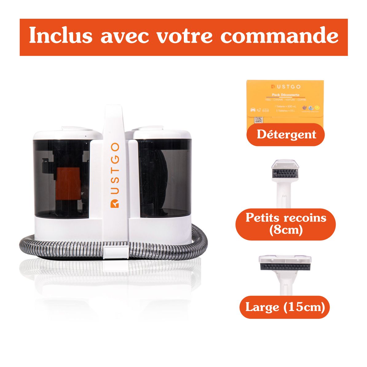 Shampouineuse DustGo + Détergent OFFERT