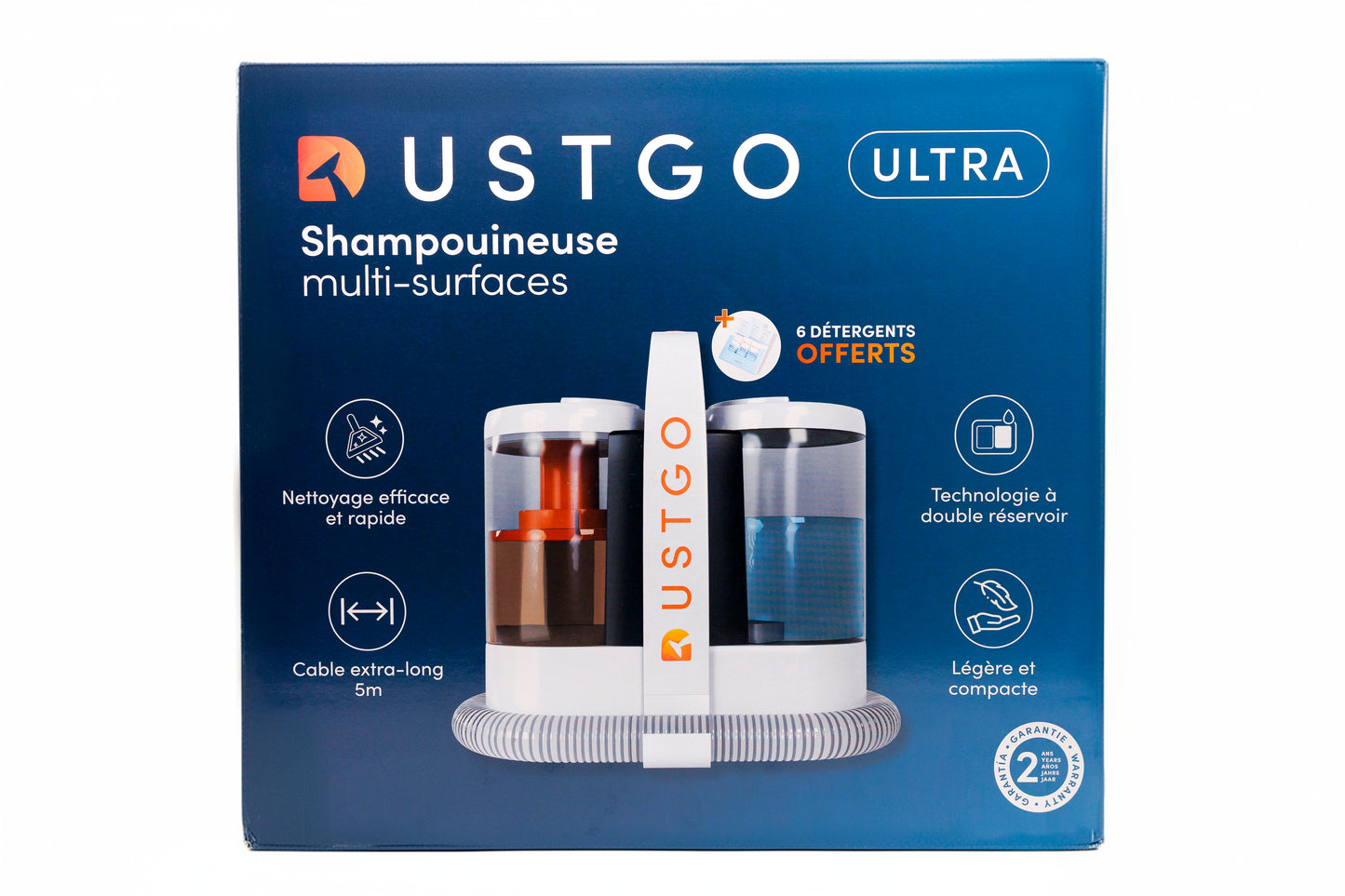 Shampouineuse Dustgo + Détergents Offerts