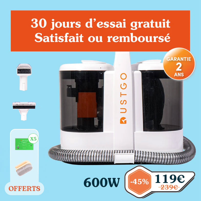 Shampouineuse DustGo + Détergent OFFERT