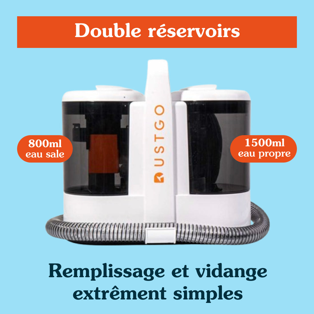 Shampouineuse DustGo + Détergent OFFERT