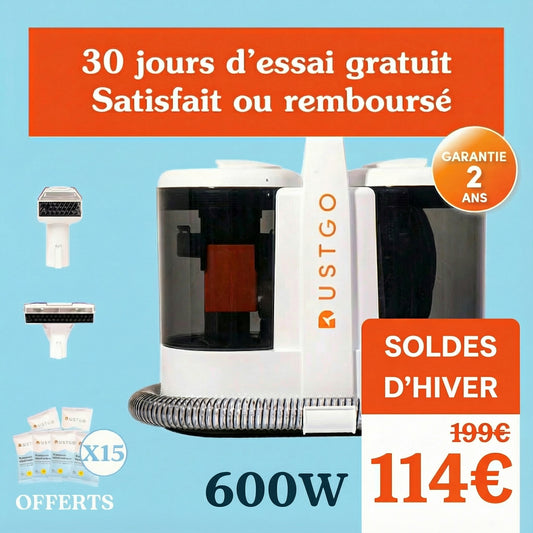 Shampouineuse Dustgo + Détergents Offerts