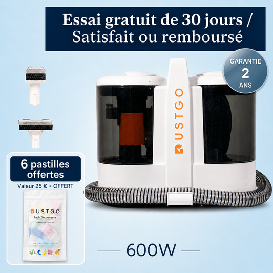 Shampouineuse Dustgo + Détergents Offerts