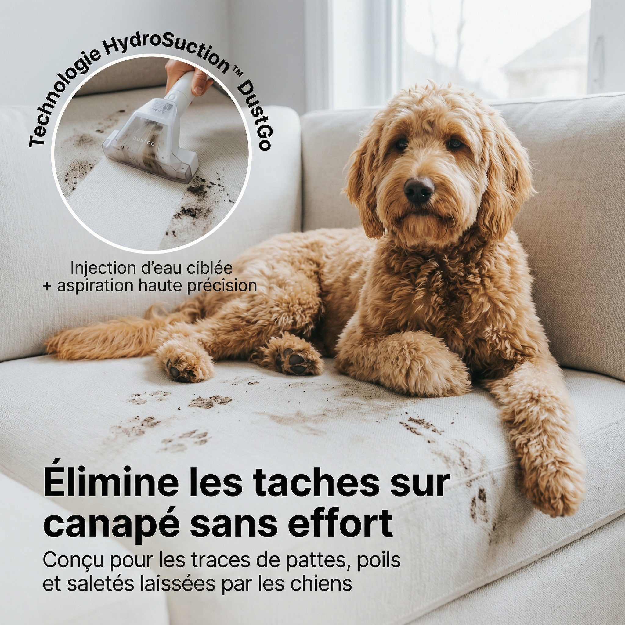 Shampouineuse Dustgo + Détergents Offerts