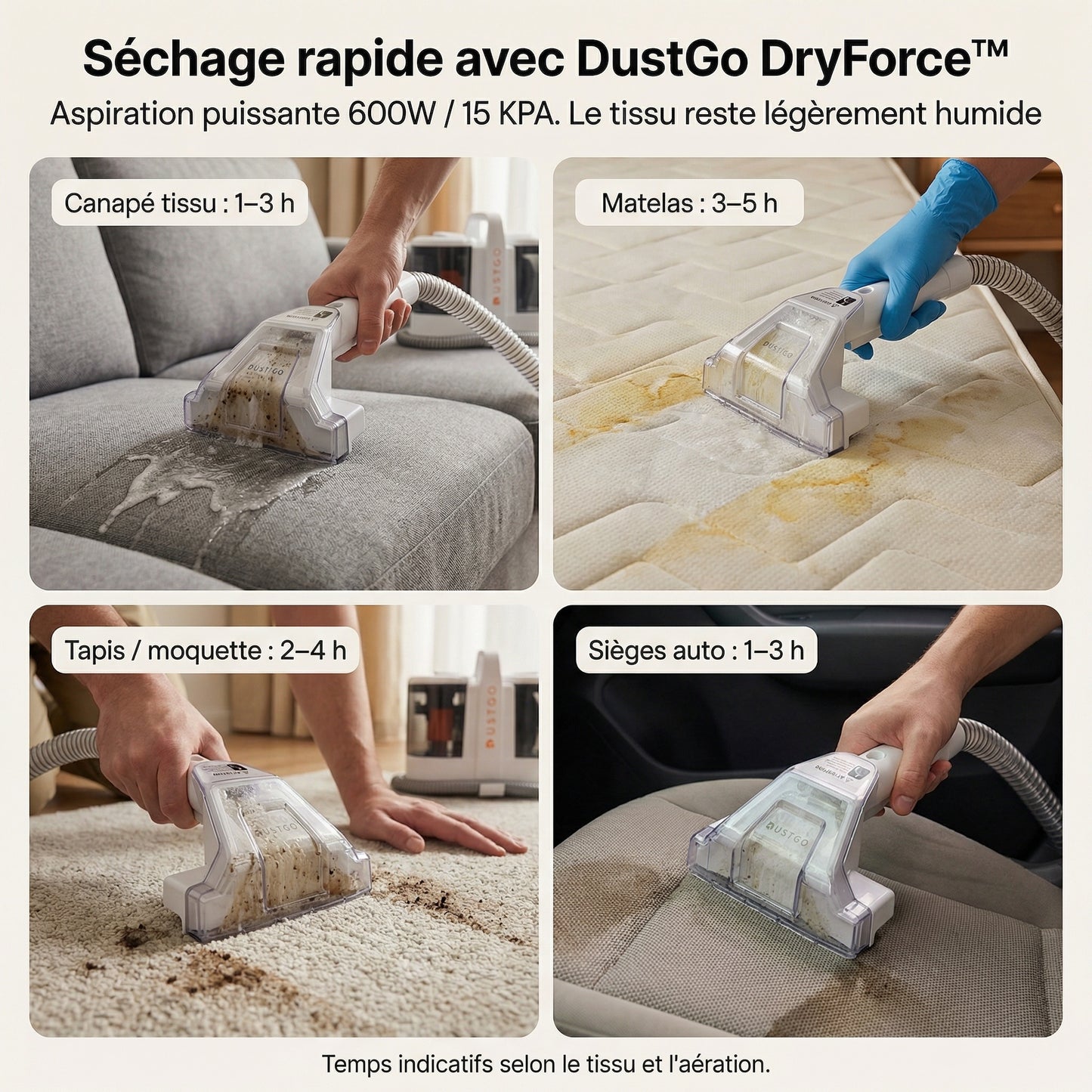 Shampouineuse Dustgo + Détergents Offerts