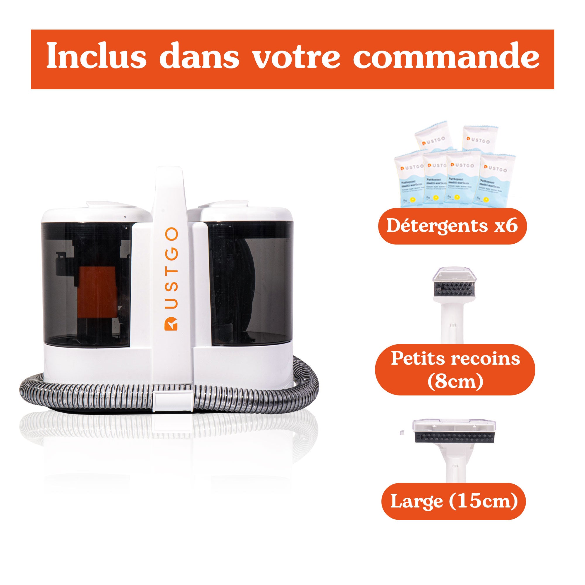 Shampouineuse DustGo + Détergent OFFERT