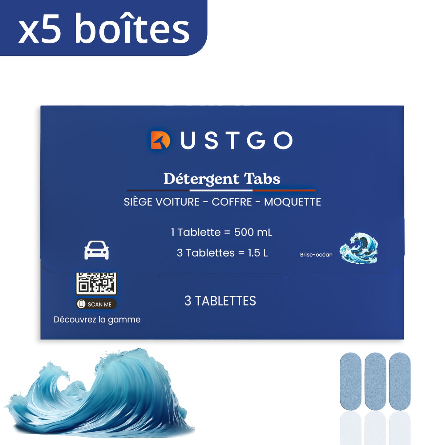 Pack de 5 boîtes de détergent (15 Pastilles)
