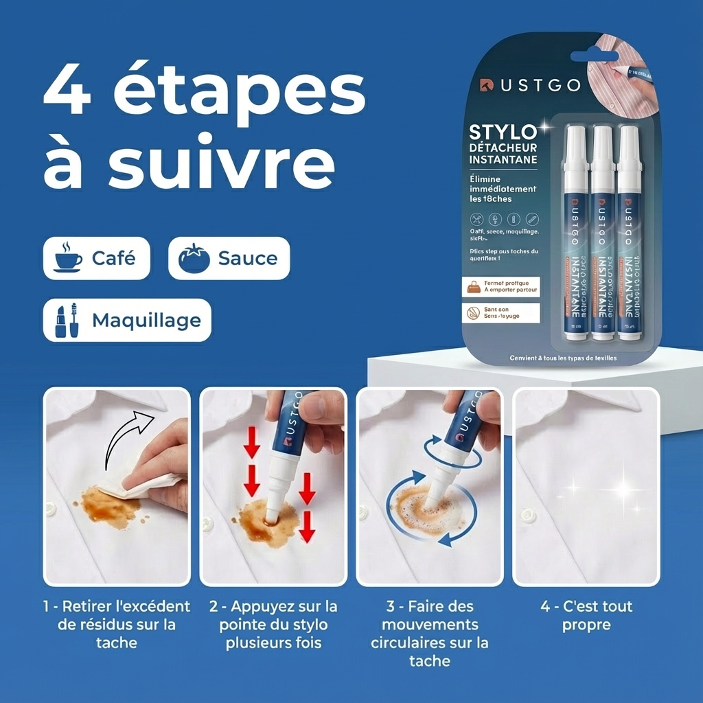 Pack de 3 Stylos Détacheurs Instantanés