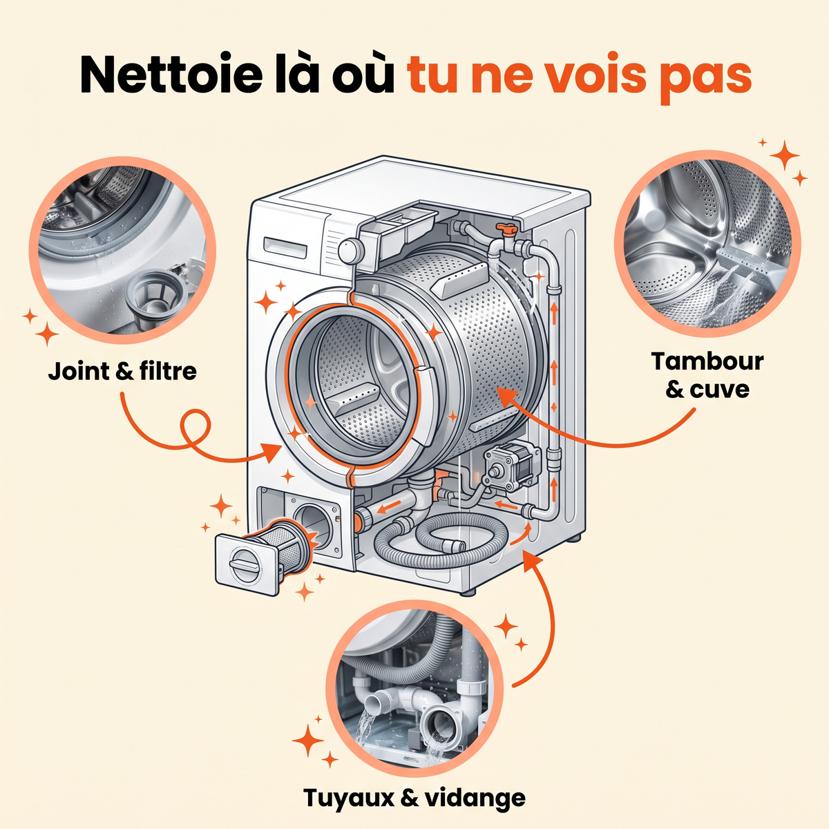Nettoie là où tu ne vois pas