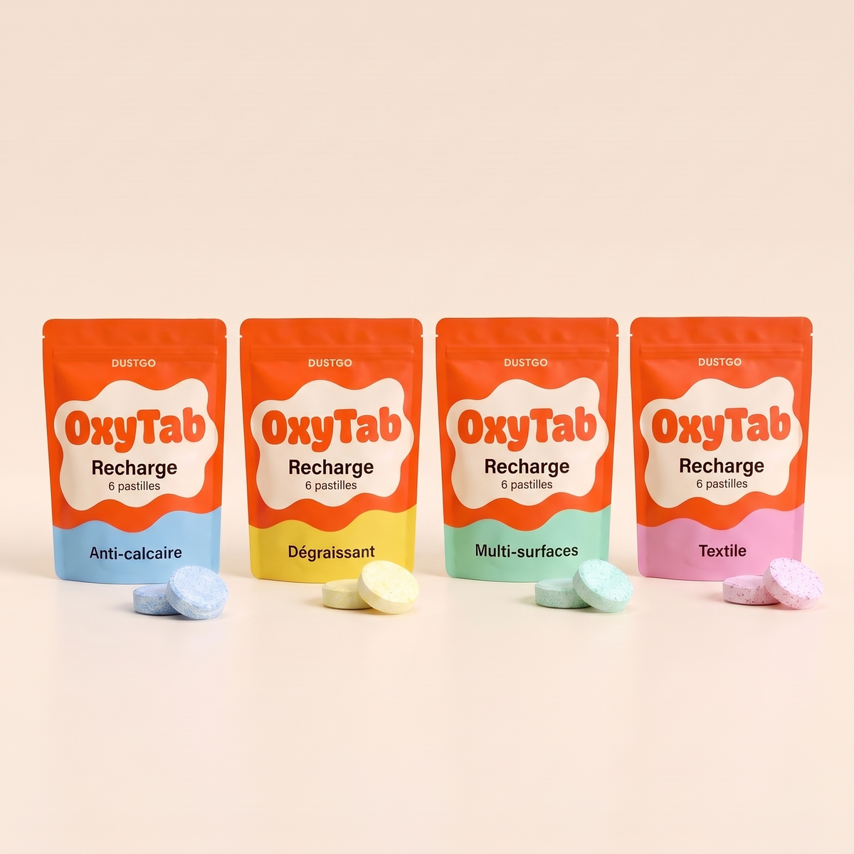 Recharges OxyTab : 6 pastilles par type