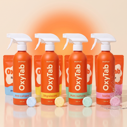 OxyTab : les 4 flacons aluminium et leurs recharges