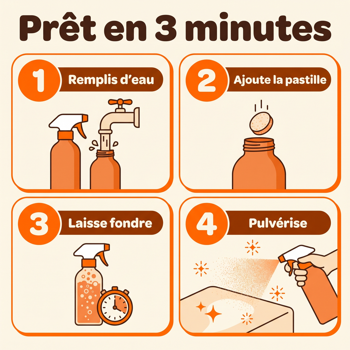 Prêt en 3 minutes