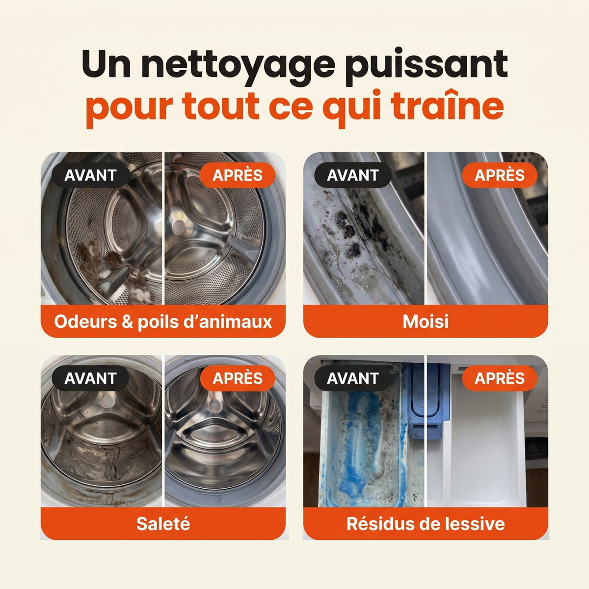 Un nettoyage puissant pour tout ce qui traîne
